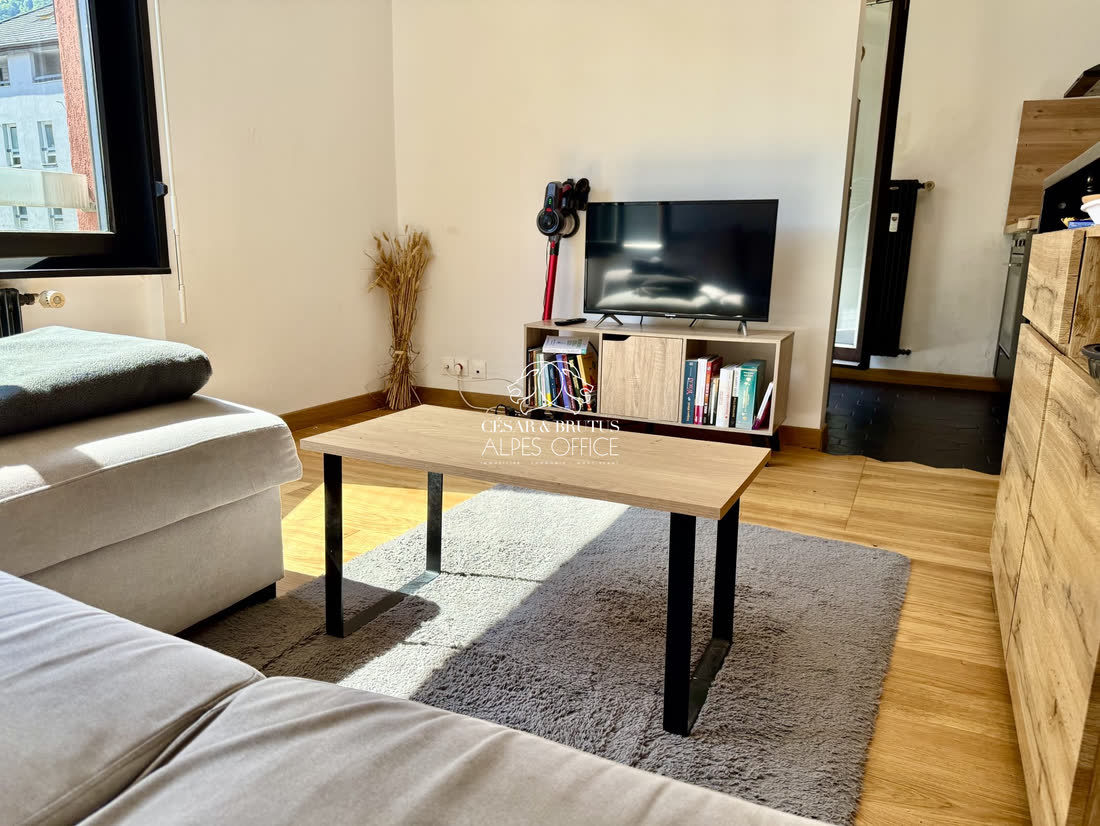 Sallanches hyper centre, appartement 2 pièces, 1 chambre, 26,56 m², balcon/ loggia, cave;