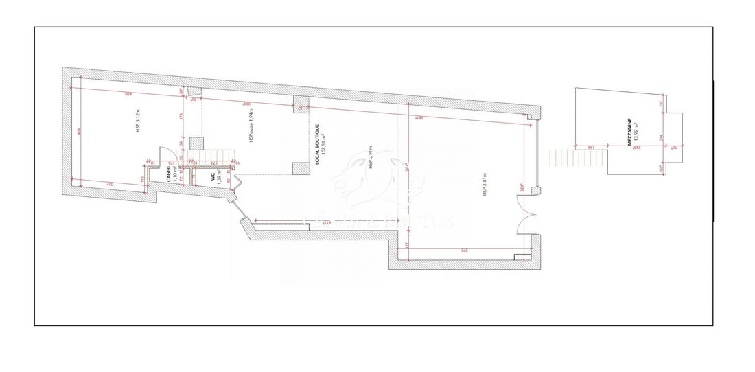 Droit au bail · grand local commercial -117 m²- ainay/bellecour